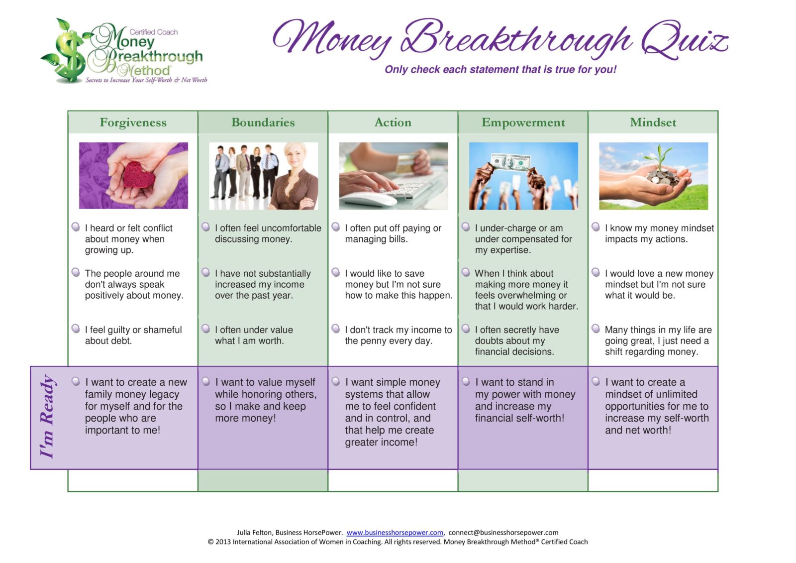 Money Quiz - Business HorsePower