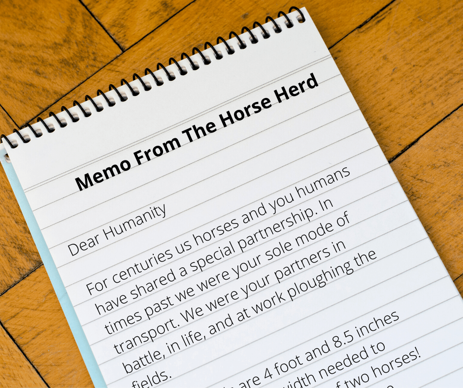 Notepad showing a memo