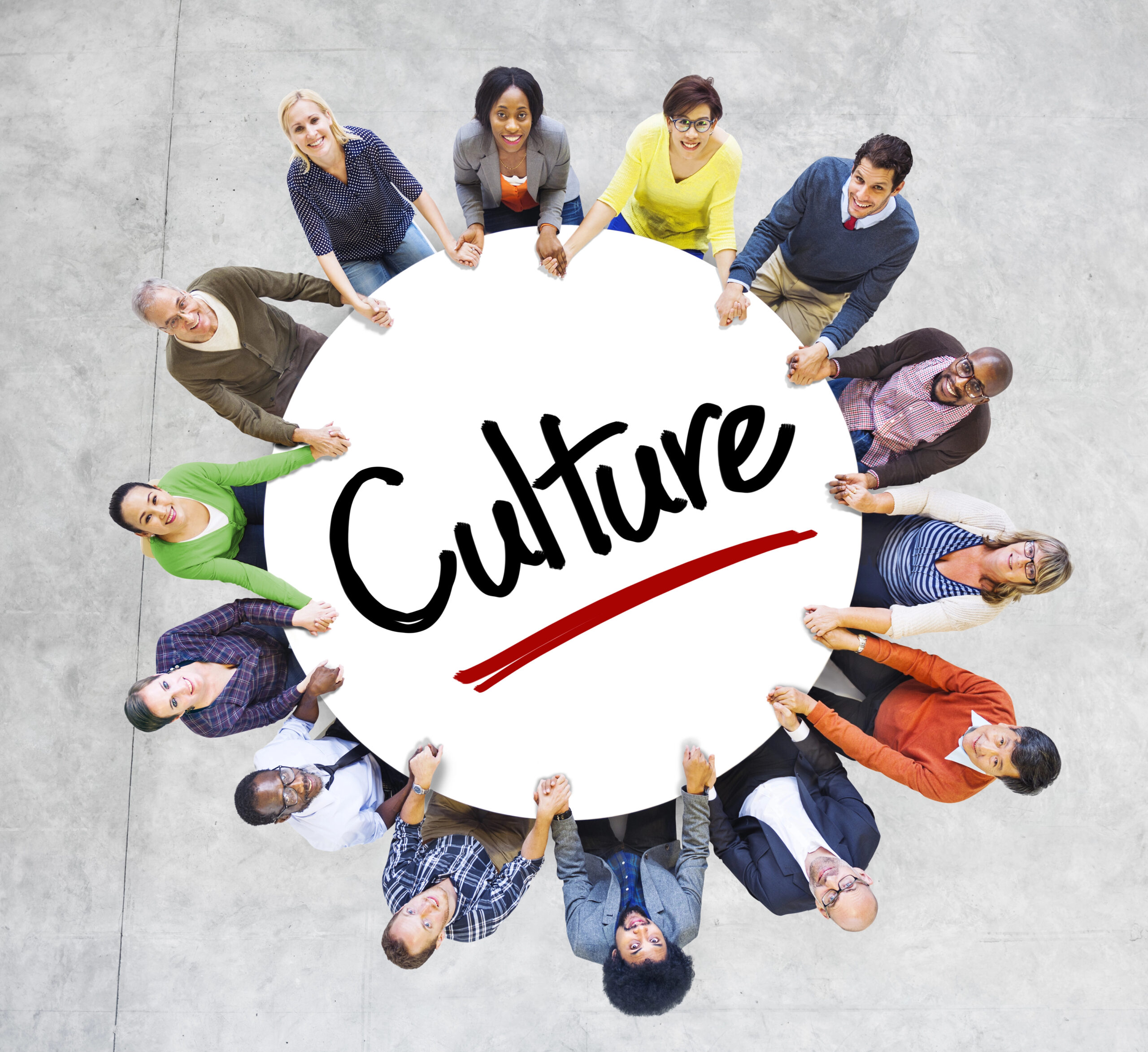 People in a circle with the word culture in the middle