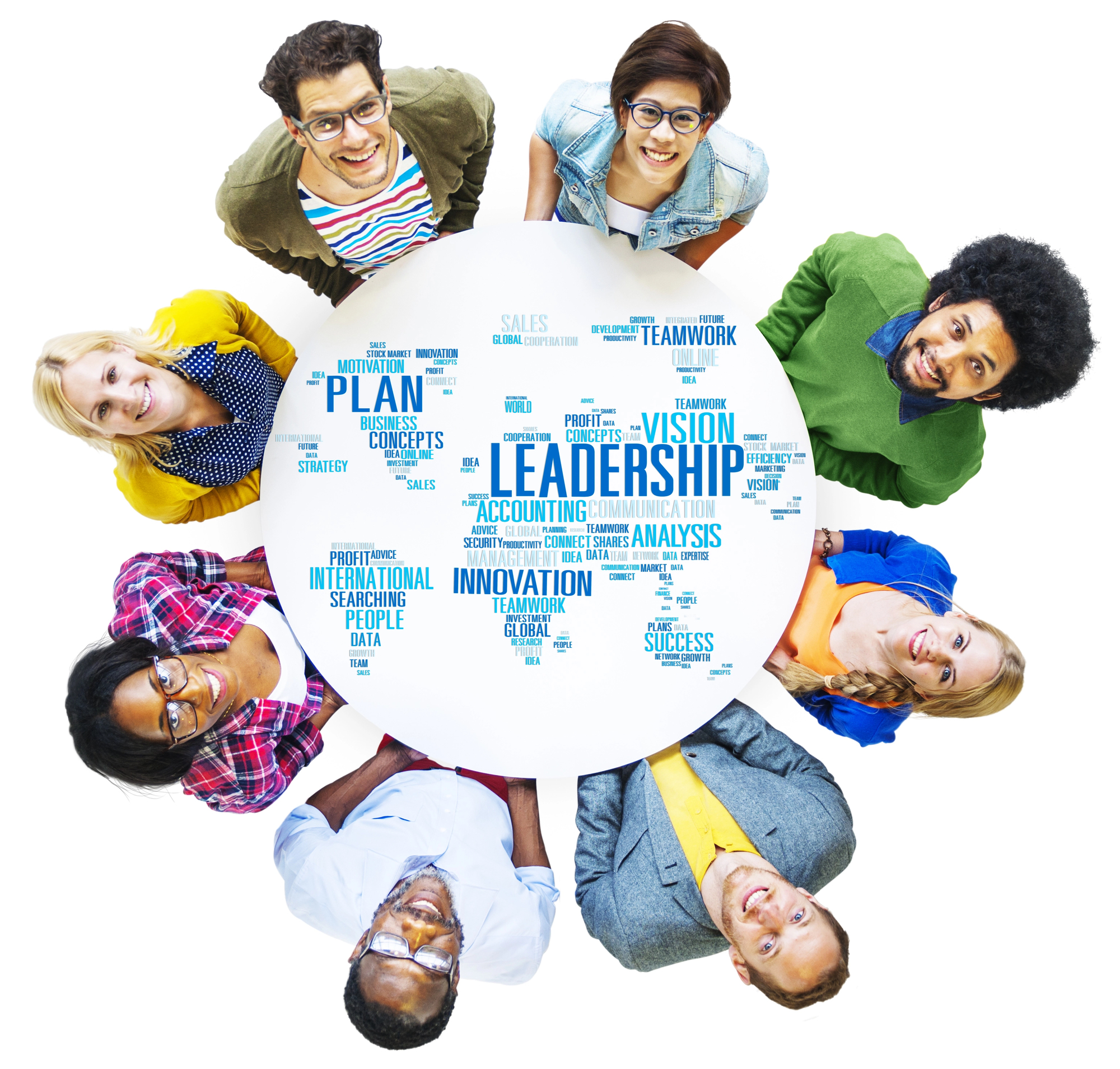 multi national leaders in a circle